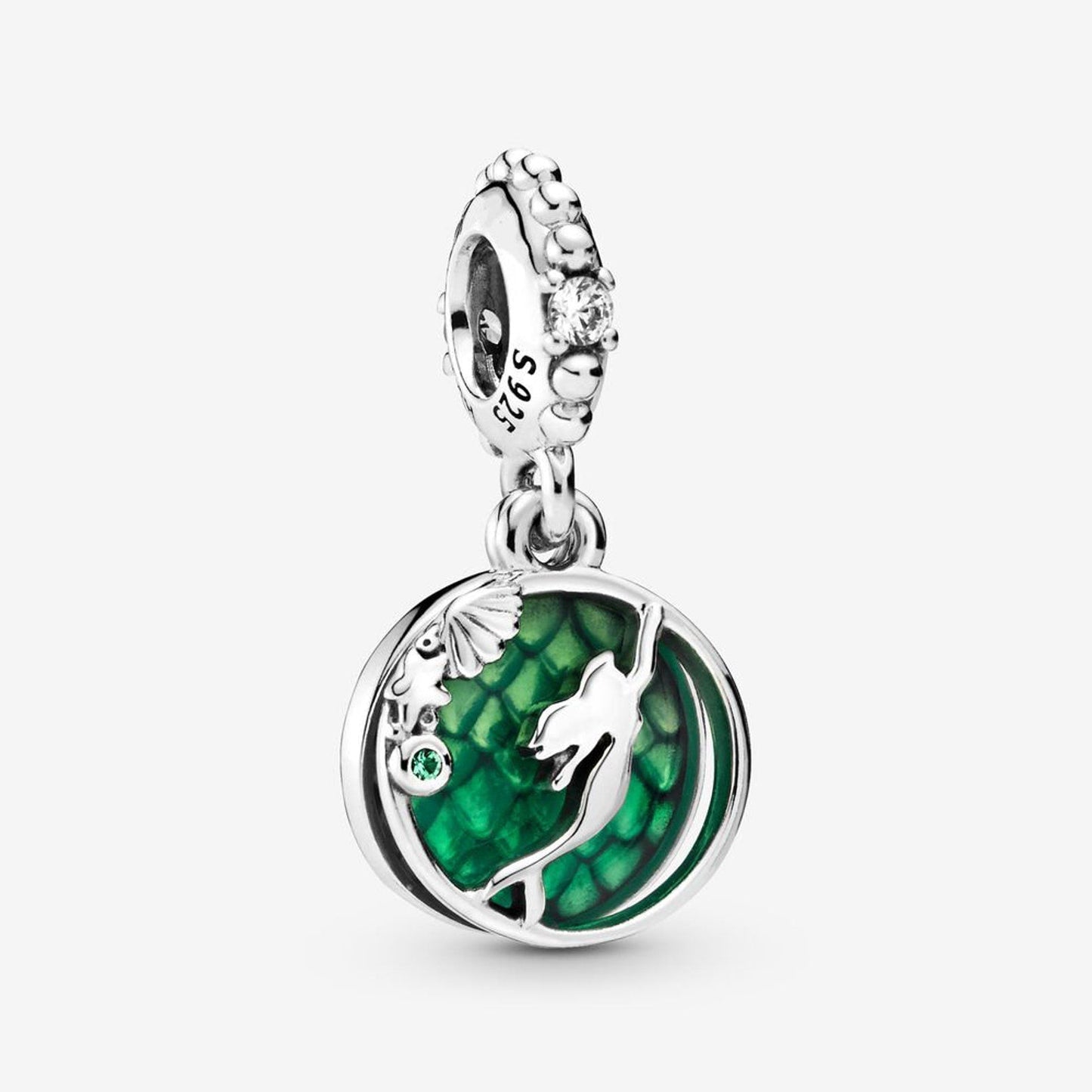 Disney Little Mermaid Ariel Dangle Charm S925 Sterling Silver
