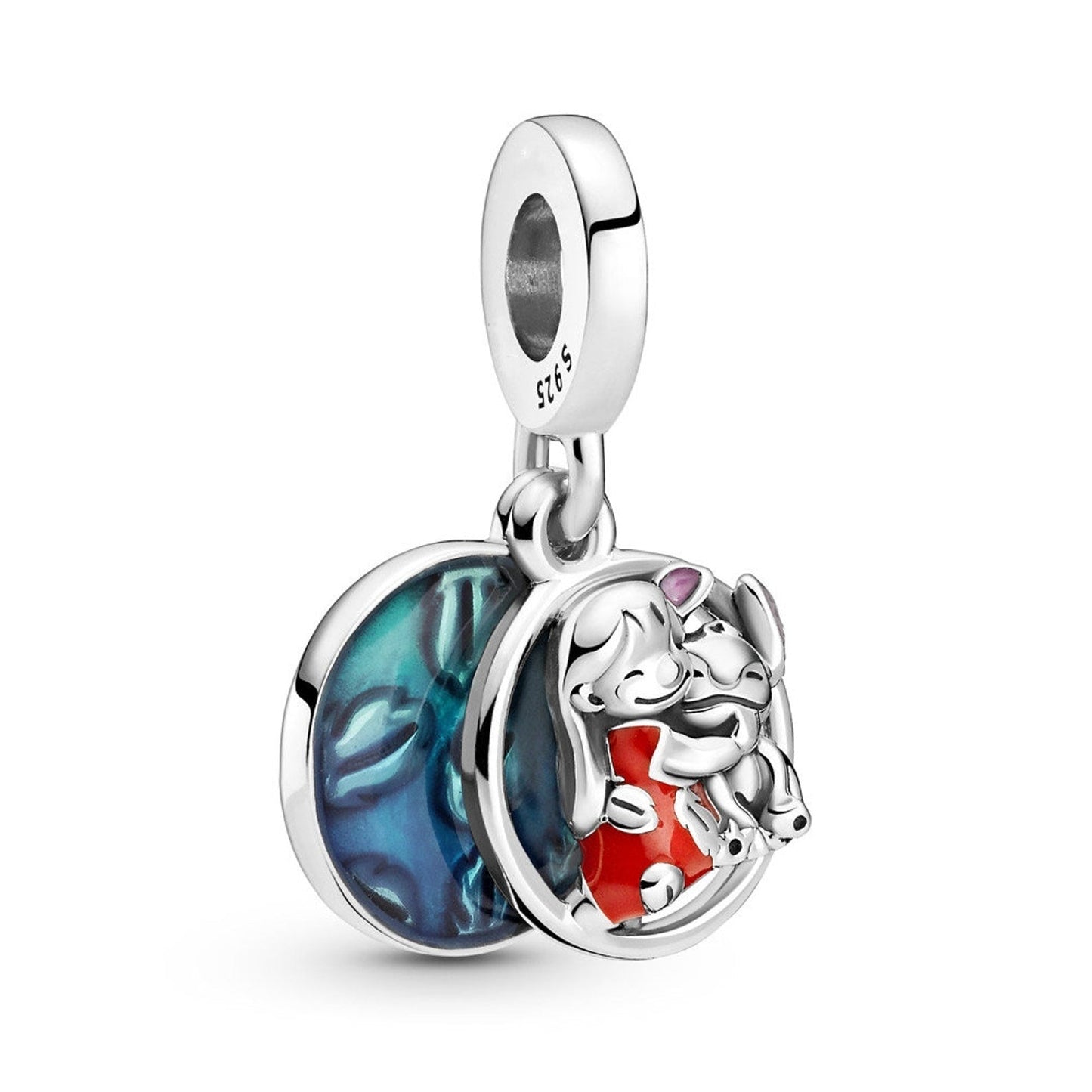 Disney Lilo & Stitch Family Dangle Charm S925 Sterling Silver