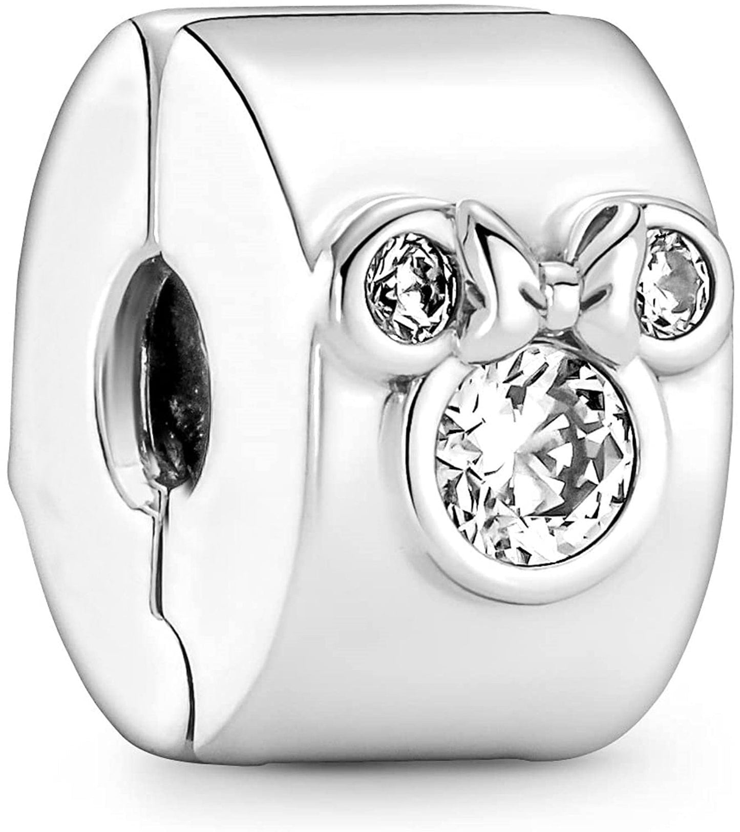 Disney Mickey Minnie Clip Charm Hallmarked S925 Sterling Silver