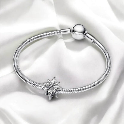 Sparkling North Star Charm S925 Sterling Silver