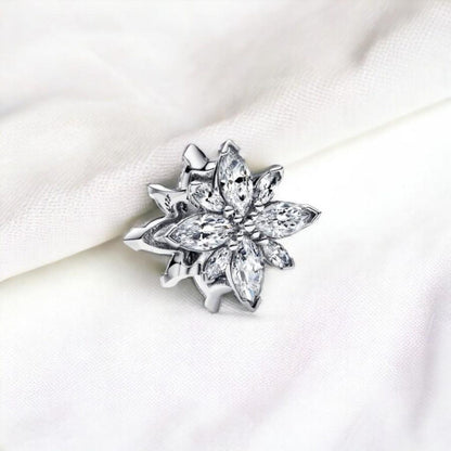 Sparkling North Star Charm S925 Sterling Silver