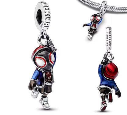 Marvel's Spider-Man Miles Morales Dangle Charm S925 Sterling Silver