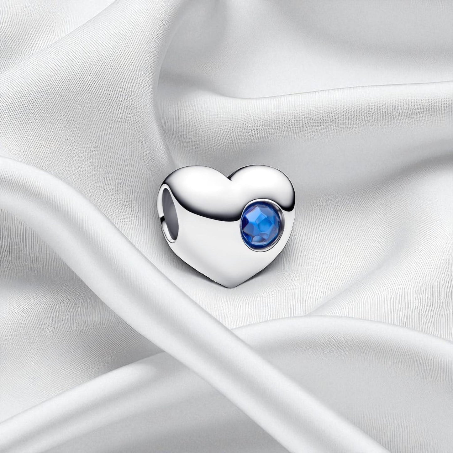 Birthstone Hearts Bracelet Charm S925 Sterling Silver