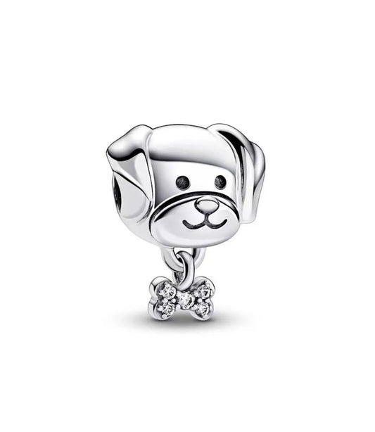 Dog & Bone Charm S925 Sterling Silver