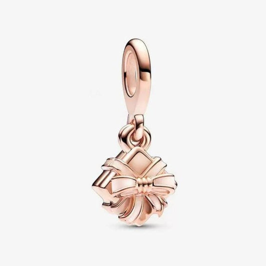 Openable Birthday Gift Dangle Charm S925 Sterling Silver