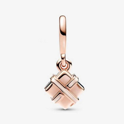 Openable Birthday Gift Dangle Charm S925 Sterling Silver