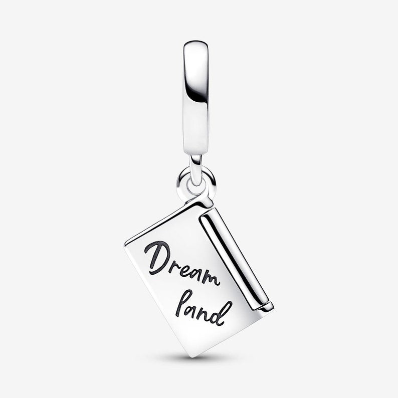 Openable Passport Dangle Charm S925 Sterling Silver