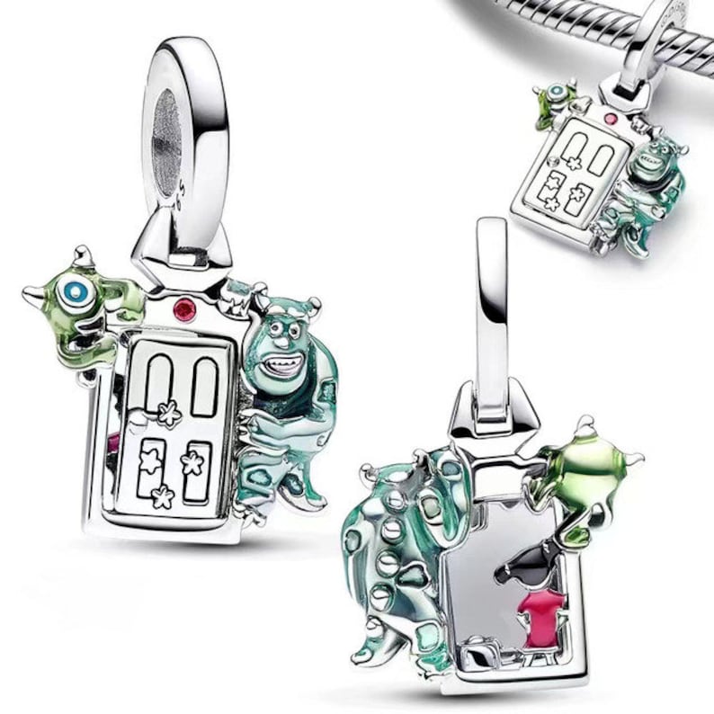 Disney Pixar Monsters, Inc. Door Dangle Charm S925 Sterling Silver