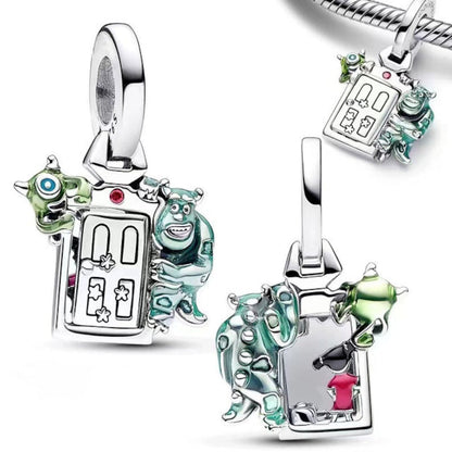 Disney Pixar Monsters, Inc. Door Dangle Charm  S925 Sterling Silver
