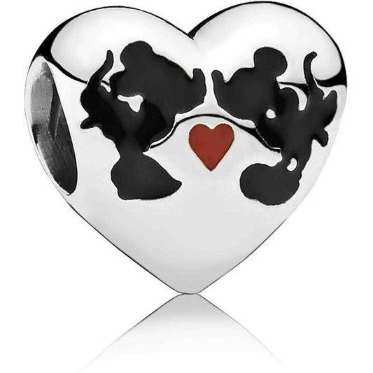Mickey Minnie Believe In Magic Charm Hallmarked S925 Sterling Silver