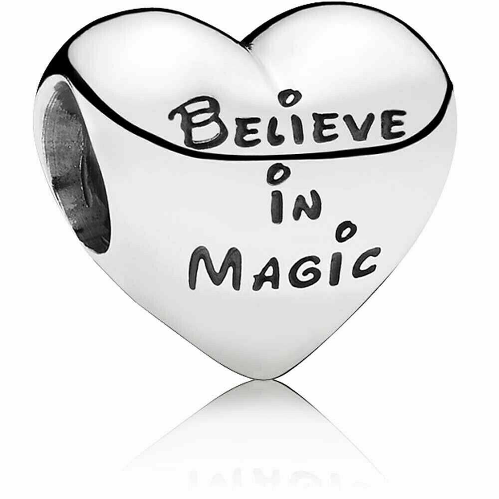 Mickey Minnie Believe In Magic Charm S925 Sterling Silver