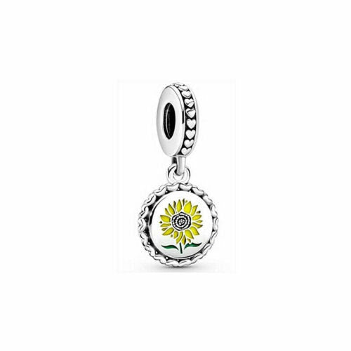 Sunflower Love For All Dangle Charm S925 Sterling Silver
