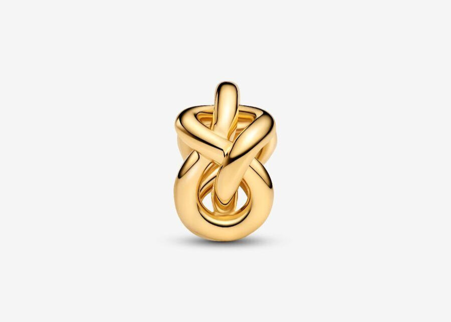 Infinity Knot Charm Gold Plated S925 Sterling Silver