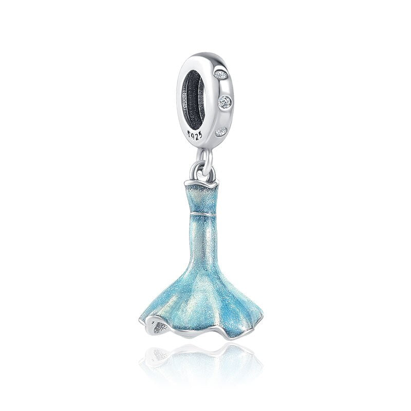 S925 Disney Princesses Dresses Dangle Sterling Silver Charms Collection