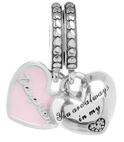 Mother Daughter Duo Dangle Charms S925 Sterling Silver