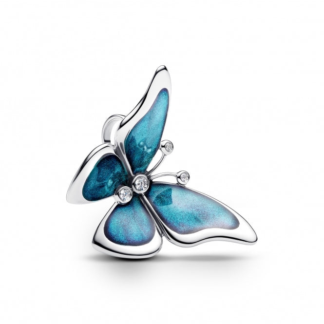 Oversized Butterfly Charm Hallmarked S925 Sterling Silver