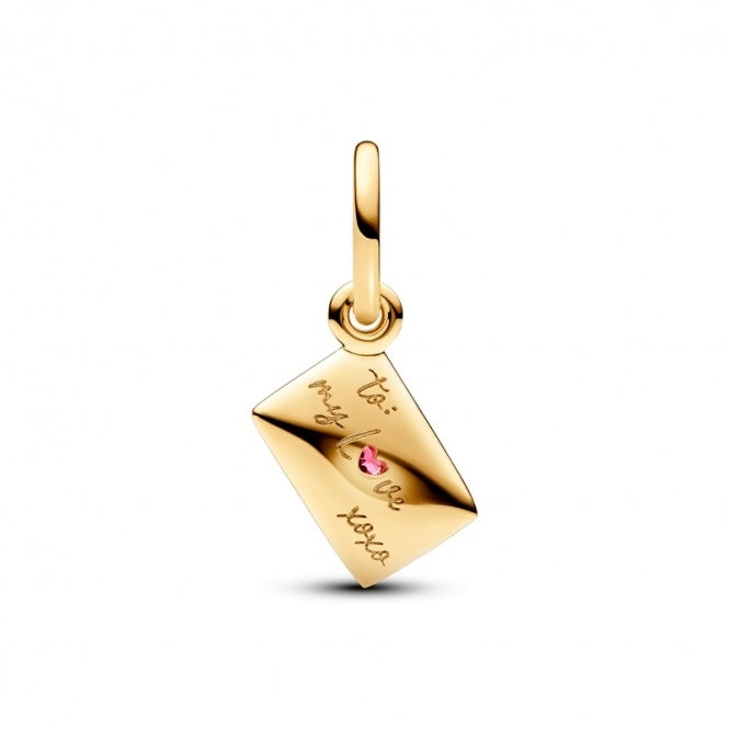 Love Letter Envelope Dangle Charm Hallmarked S925 Sterling Silver