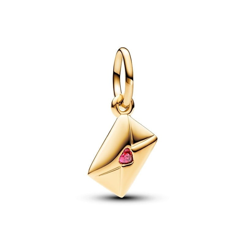 Love Letter Envelope Dangle Charm Hallmarked S925 Sterling Silver