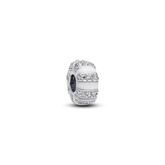 Stones & Enamel Stopper Charm Hallmarked S925 Sterling Silver
