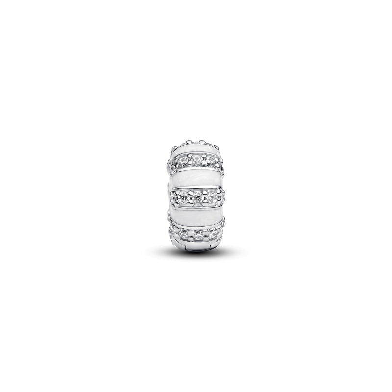 Stones & Enamel Stopper Charm Hallmarked S925 Sterling Silver