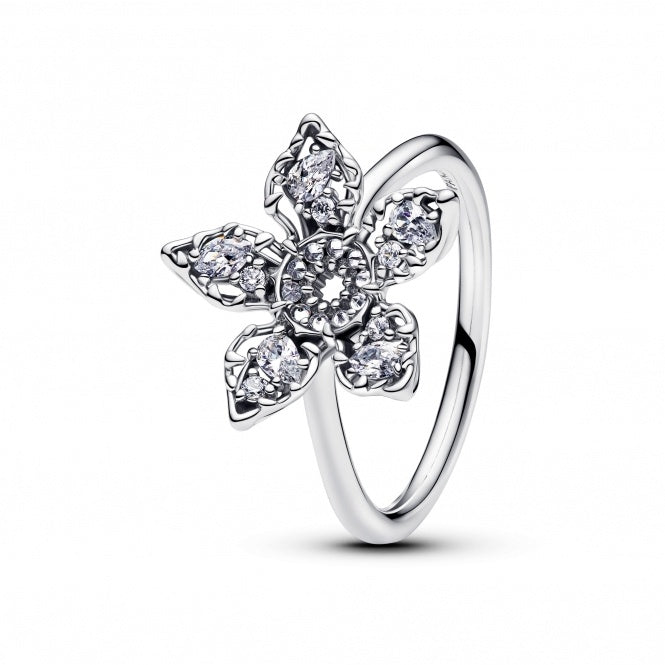 Sparkling White Radiant Stranger Things Demogorgon Sterling Silver Ring