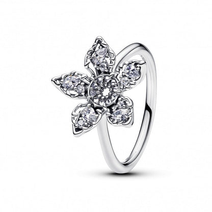 Sparkling White Radiant Stranger Things Demogorgon Sterling Silver Ring