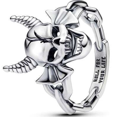 Sparkling White Radiant Stranger Things Hellfire Sterling Silver Ring