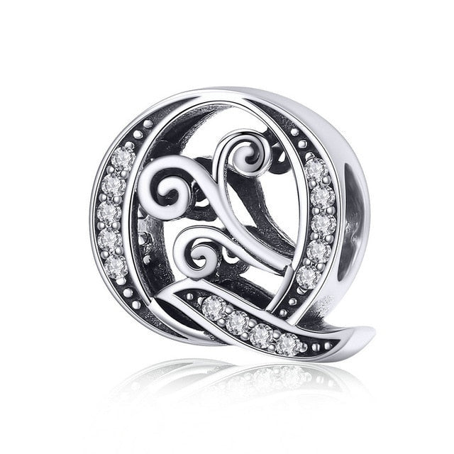 S925 Classic Alphabets A to Z Sterling Silver Charms Collection