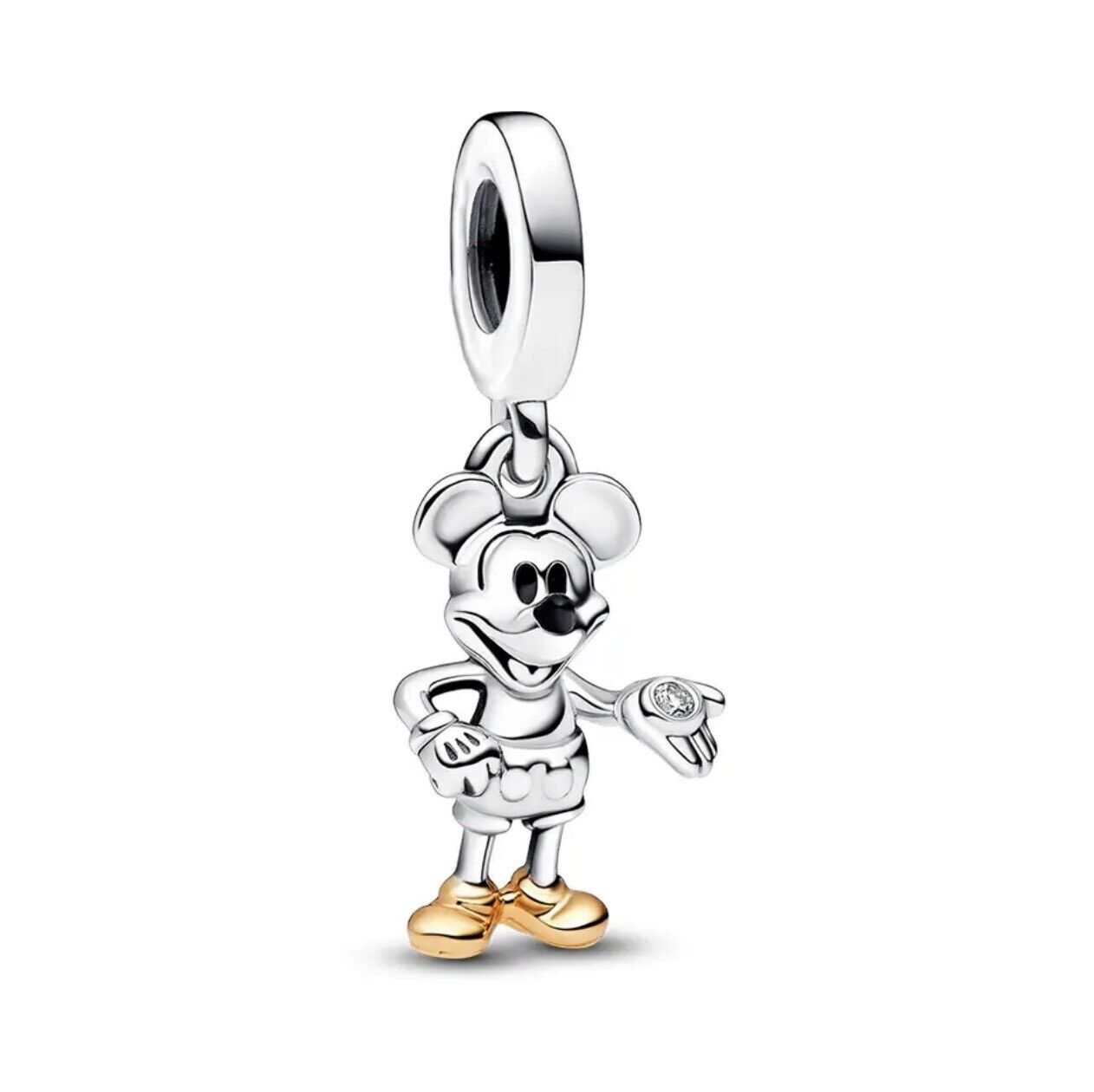 Disney 100th Anniversary Mickey Mouse Dangle Charm S925 Sterling Silver