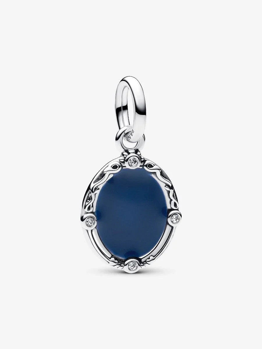Disney Snow White Magic Mirror Dangle Charm Hallmarked S925 Sterling Silver