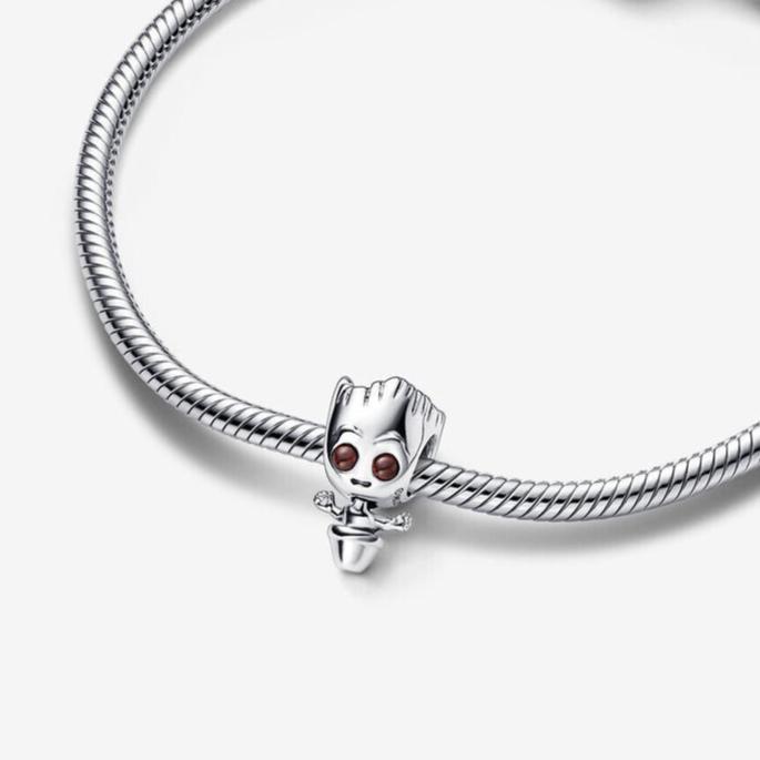 Marvel Guardians of the Galaxy Dancing Groot Charm S925 Sterling Silver