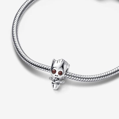 Marvel Guardians of the Galaxy Dancing Groot Charm  S925 Sterling Silver