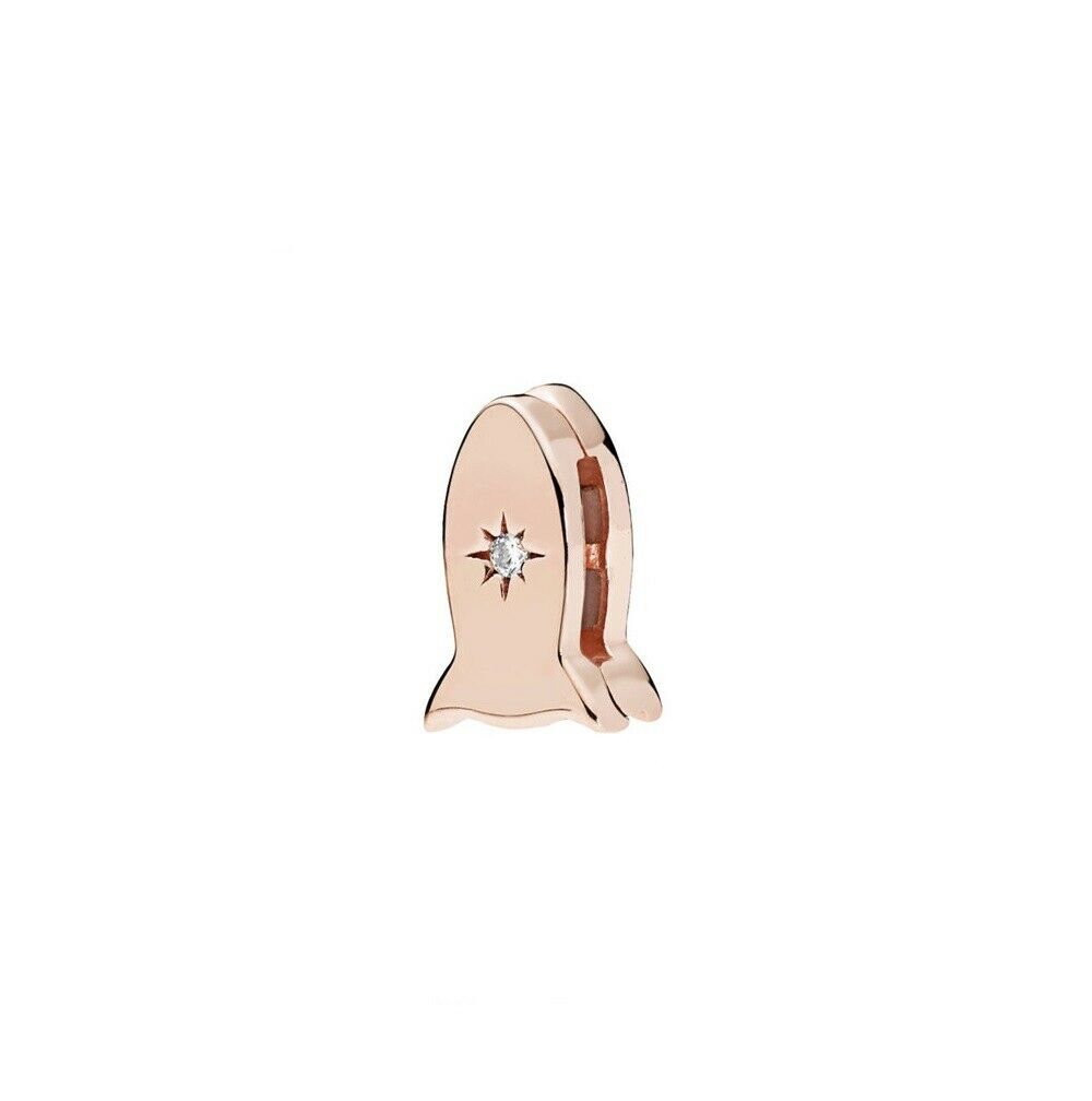 Rose Gold Space Rocket Clip Reflexions Charm S925 Sterling Silver