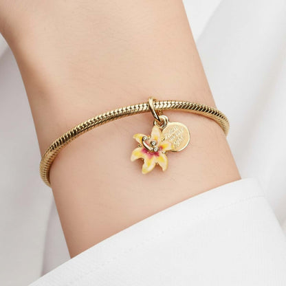 Disney Tangled Sundrop Flower Glow-in-the-dark Charm S925 Sterling Silver